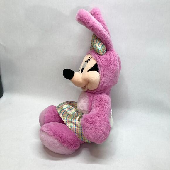 Disney Store Minnie Mouse Pink Easter Bunny Rabbit 17" Plush Stuffed Animal Toy - Picture 6 of 12